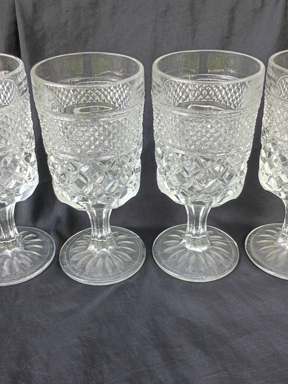 Anchor Hocking Wexford Stemware Water Goblets Glasses 10 Oz Set of 4